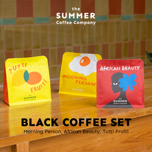 Summer Black Coffee Set เซ็ตเมล็ดคั่ว สำหรับกาแฟดำ - The Summer Coffee Company