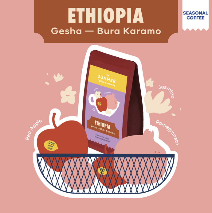 Ethiopia, Gesha - Seasonal Coffee เมล็ดกาแฟคั่ว | The Summer Coffee Company