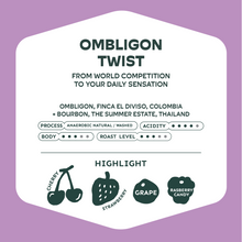 Load image into Gallery viewer, Ombligon Twist - Seasonal Coffee เมล็ดกาแฟคั่ว | The Summer Coffee Company
