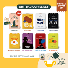 Load image into Gallery viewer, Drip Bag Coffee Set: Single Flavor 7 pcs. เซตกาแฟดริปแบค รสเดียว 7 ซอง ไม่ต้องใช้อุปกรณ์ | The Summer Coffee Company
