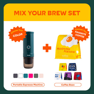 OUTIN NANO READY TO BREW SET I Outin Nano Portable Espresso Machine + Coffee Bean  เครื่องชงกาแฟเอสเพรโซ่แบบพกพาและเมล็ด