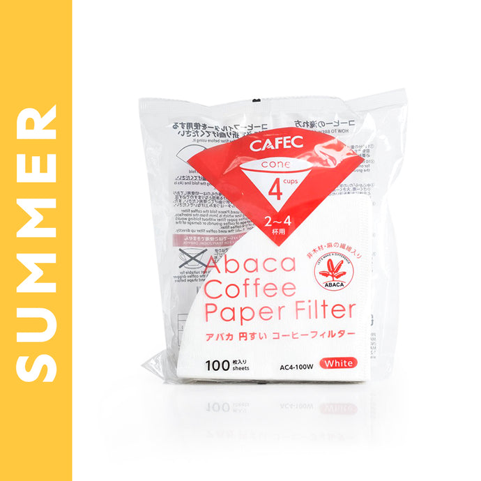 CAFEC Abaca Paper Filter [Cone Shape]